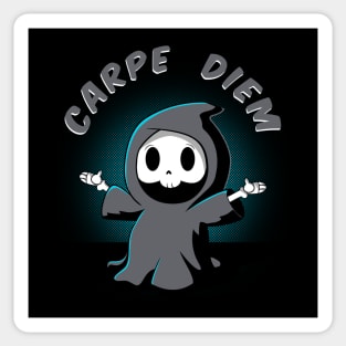 Carpe Die / Funny Grim Reaper Design Sticker